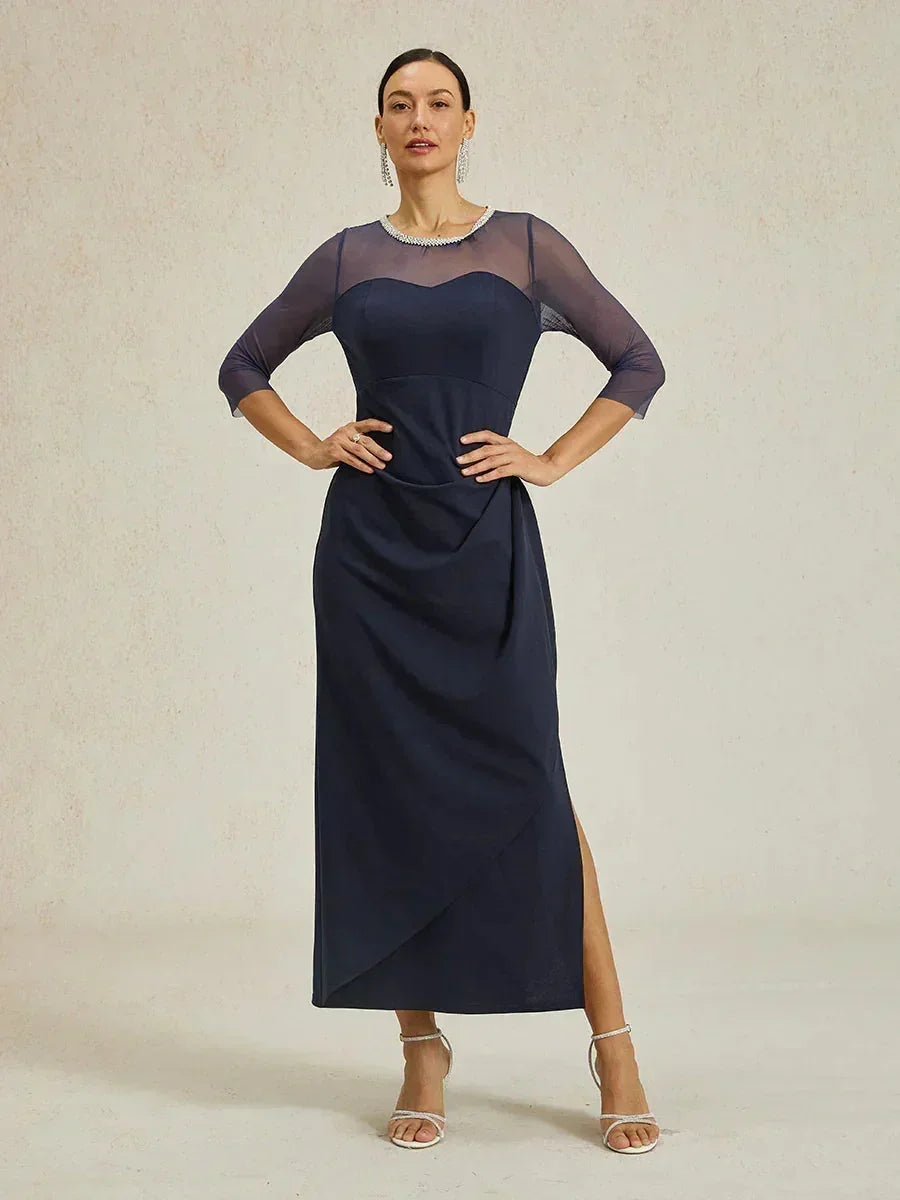 Robe midi ajustée avec drapé