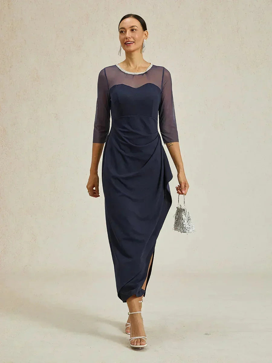 Robe midi ajustée avec drapé