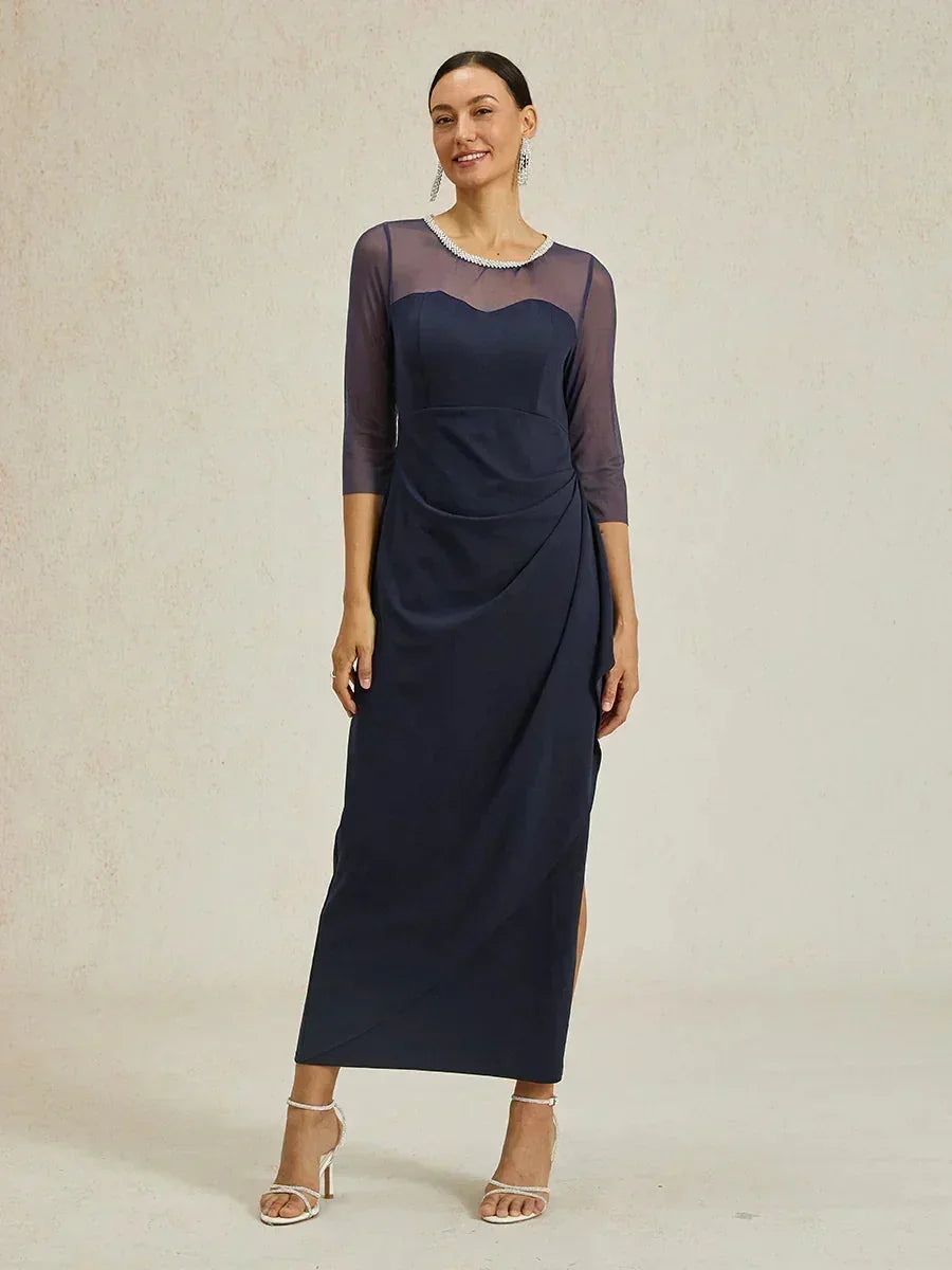 Robe midi ajustée avec drapé