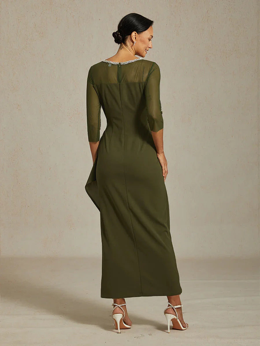 Robe midi ajustée avec drapé