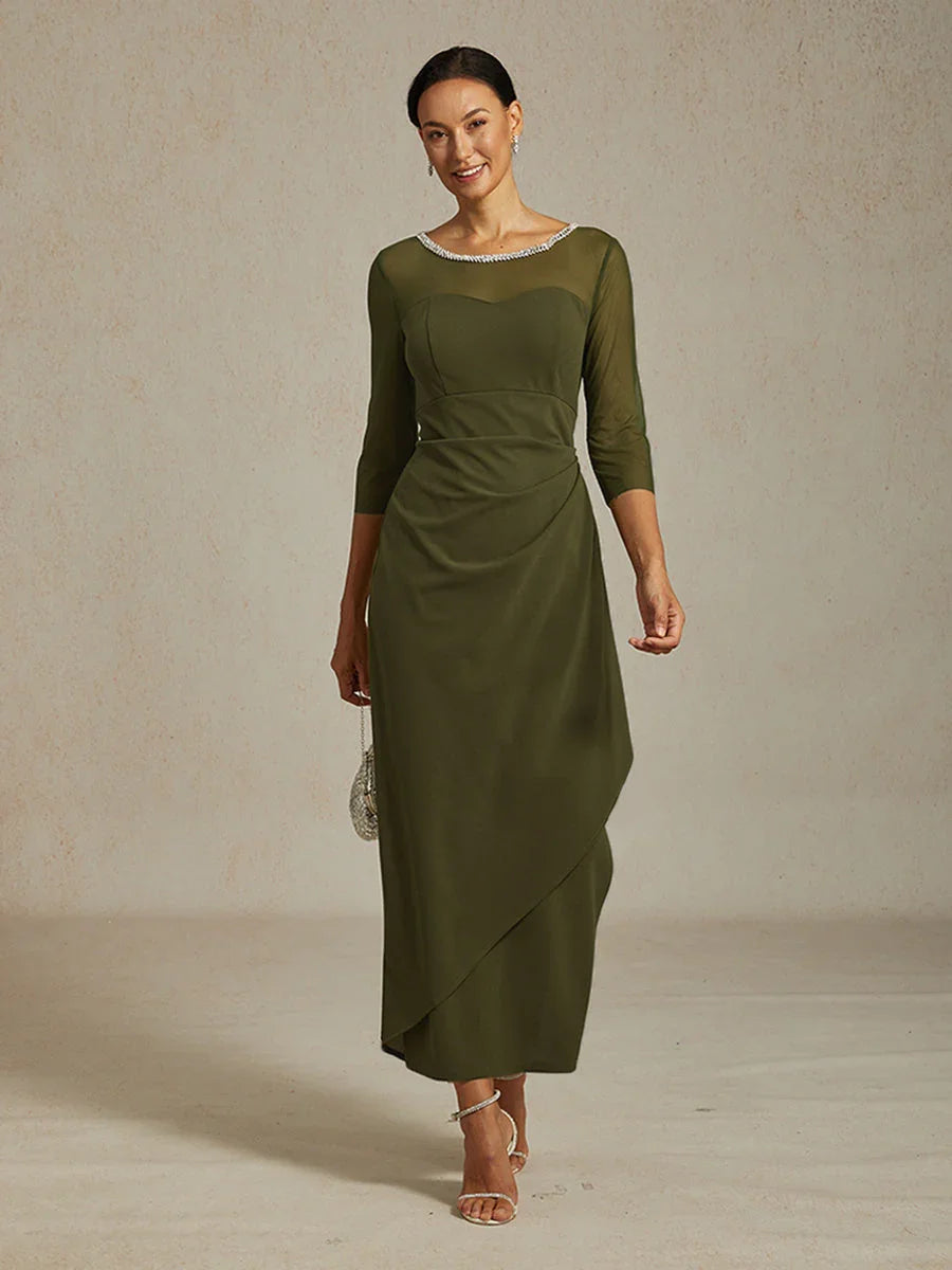 Robe midi ajustée avec drapé