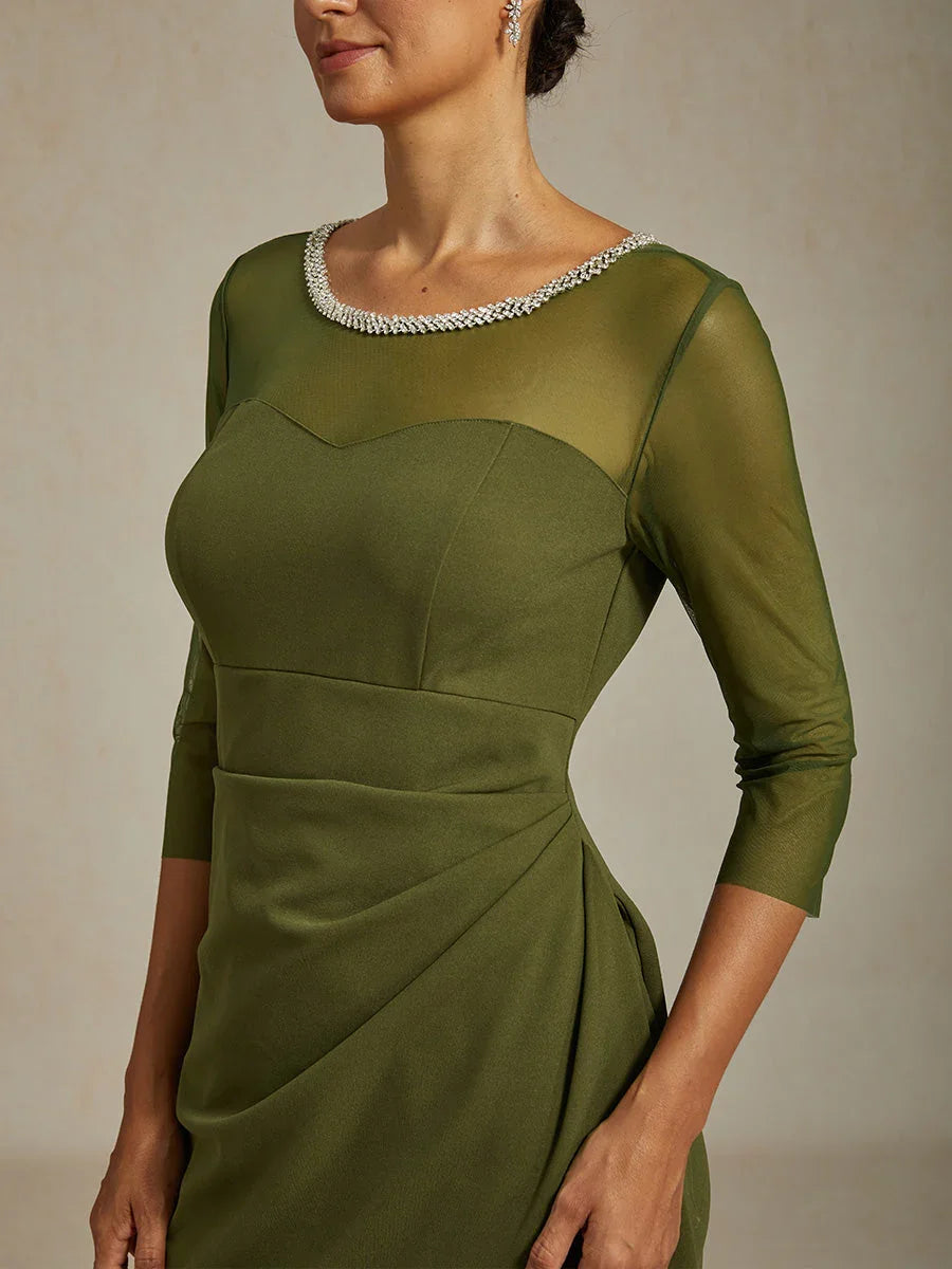 Robe midi ajustée avec drapé