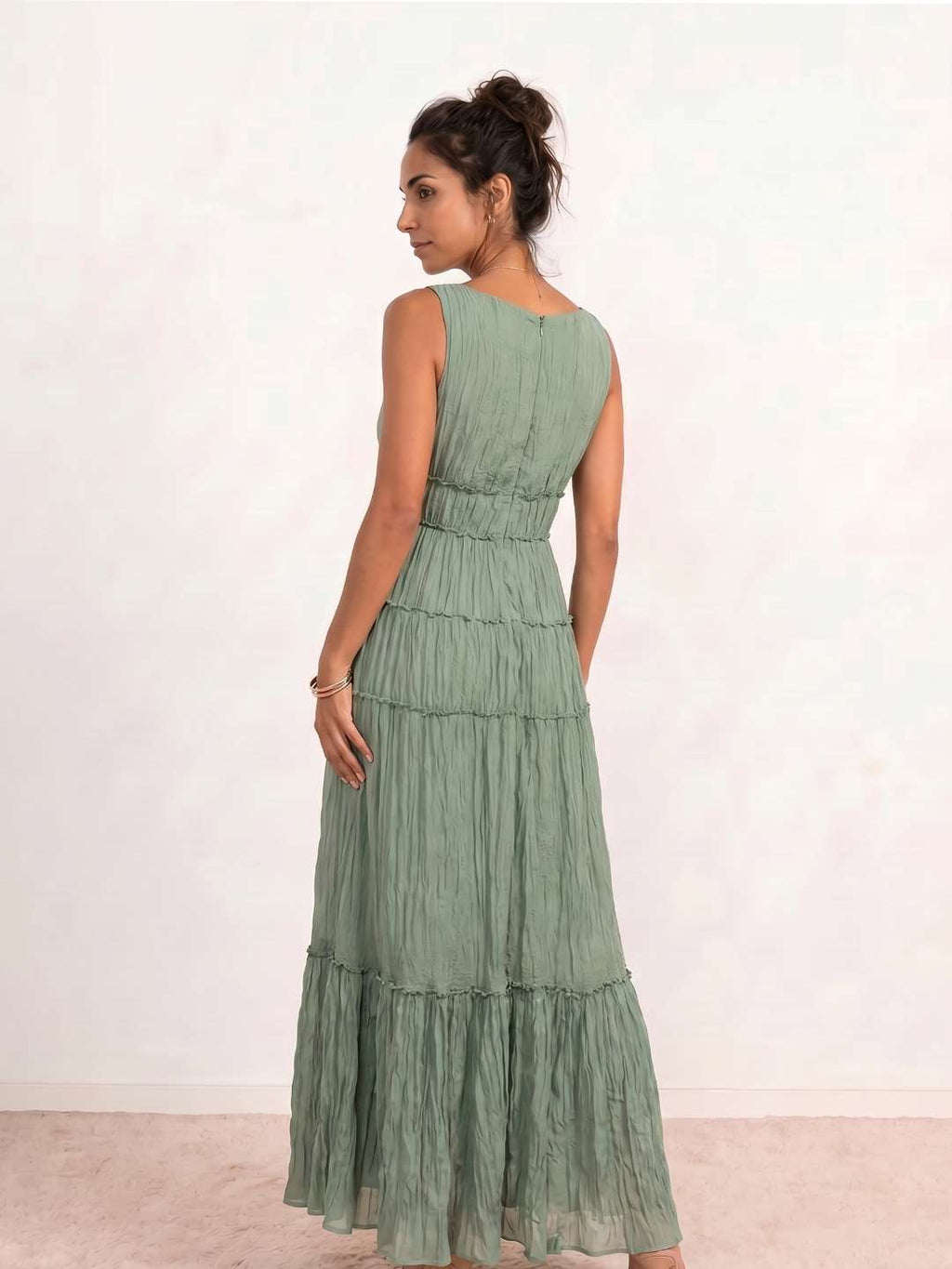 Robe fluide à effet froissé