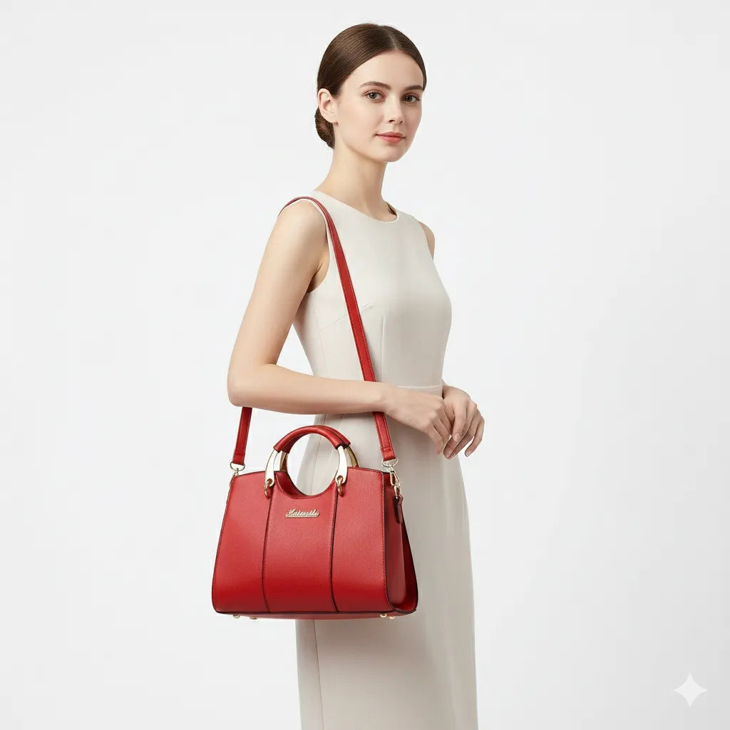 Sac bandoulière luxueux pour femme en cuir - Atena