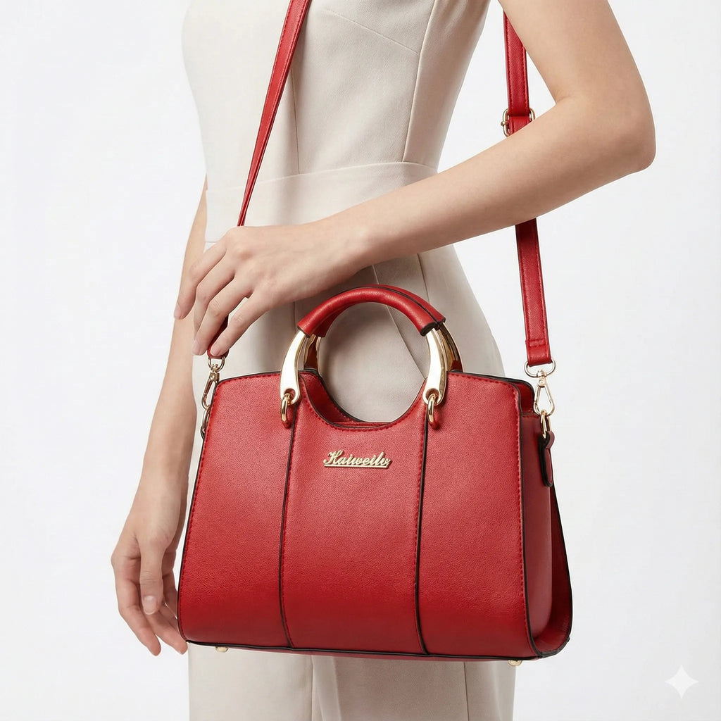 Sac bandoulière luxueux pour femme en cuir - Atena
