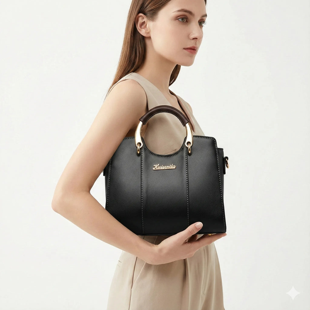 Sac bandoulière luxueux pour femme en cuir - Atena