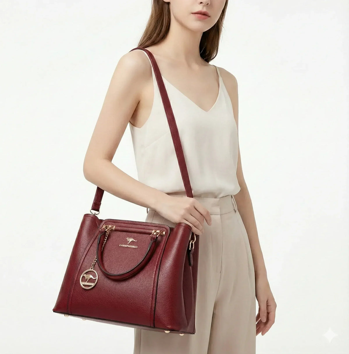 Sac bandoulière luxueux en cuir - Style Couer