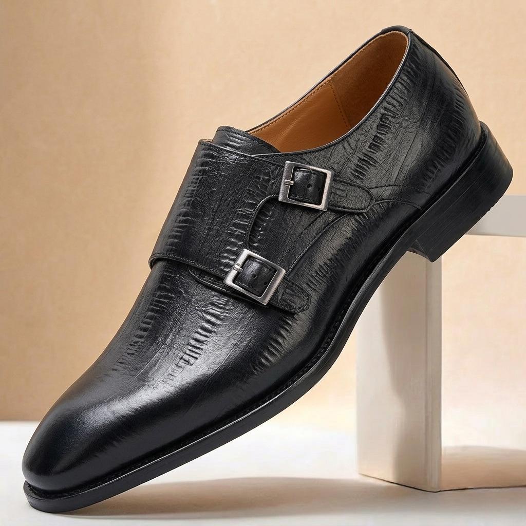 Chaussures Double Monk Varelli en Cuir