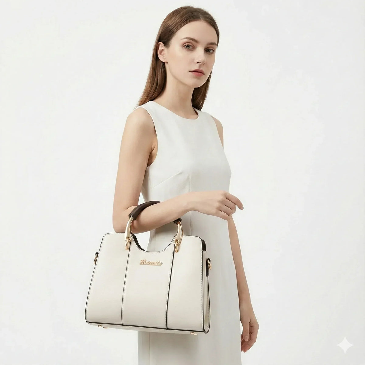 Sac bandoulière luxueux pour femme en cuir - Atena