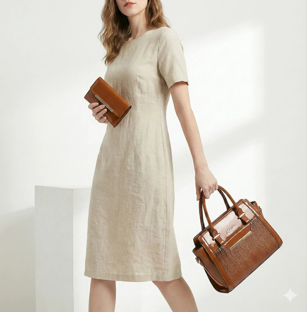 Ensemble sac et portefeuille en cuir - Cror