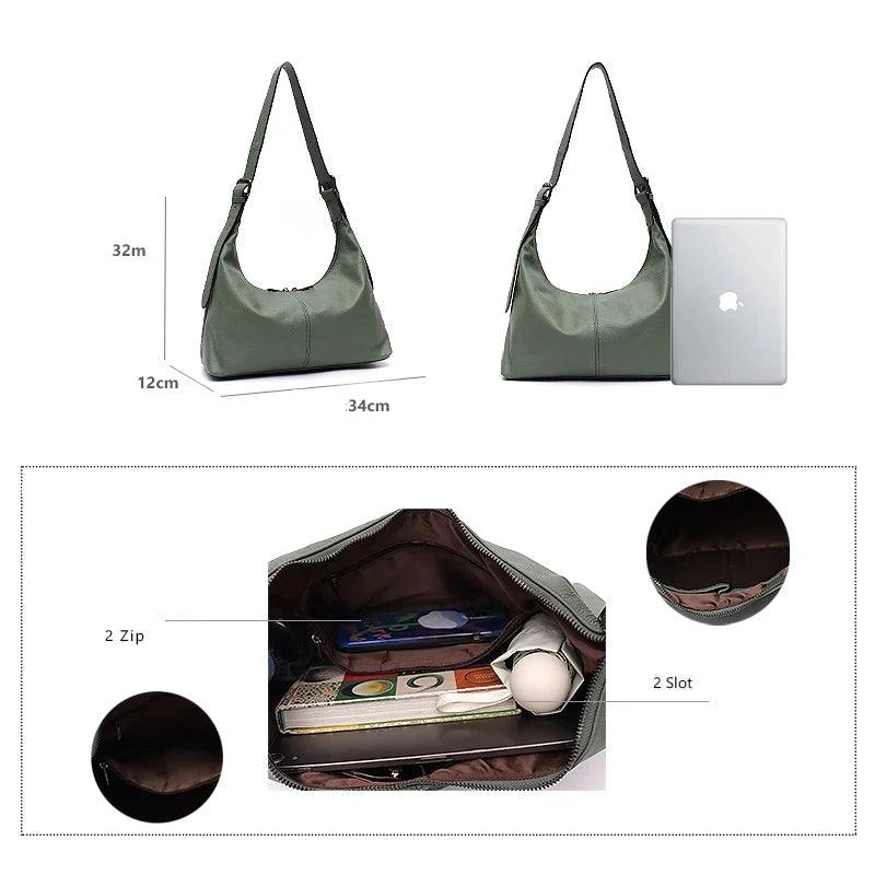 Sac en cuir style besace - Agatha