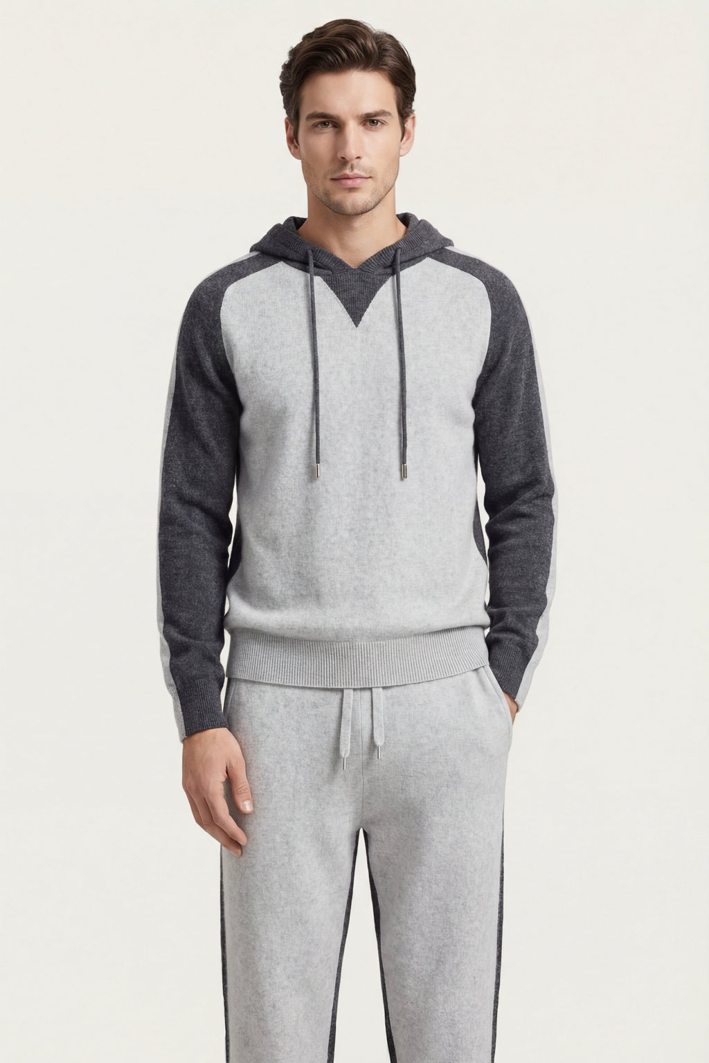 Ensemble Signature gris à capuche