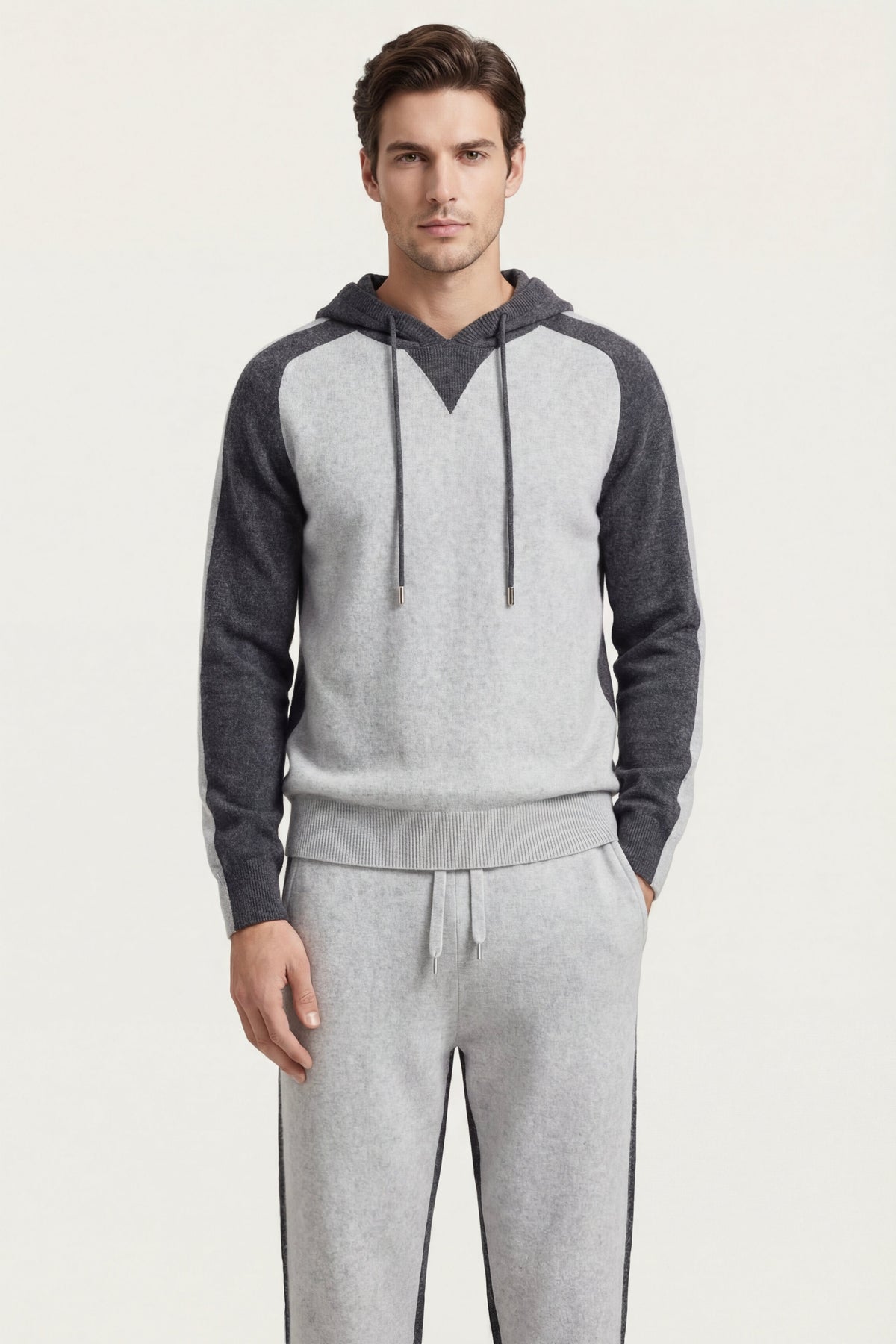 Ensemble Signature gris à capuche