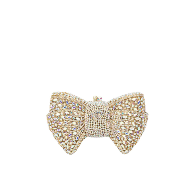 Pochette à nœud et strass Bianca