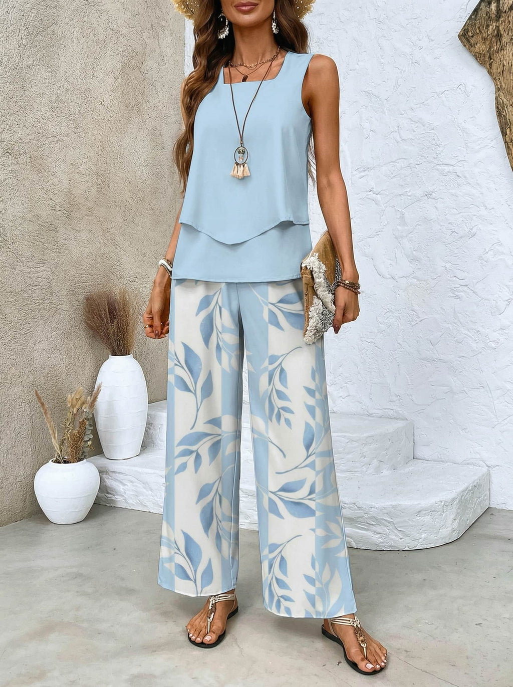 Ensemble fluide imprimé deux pièces