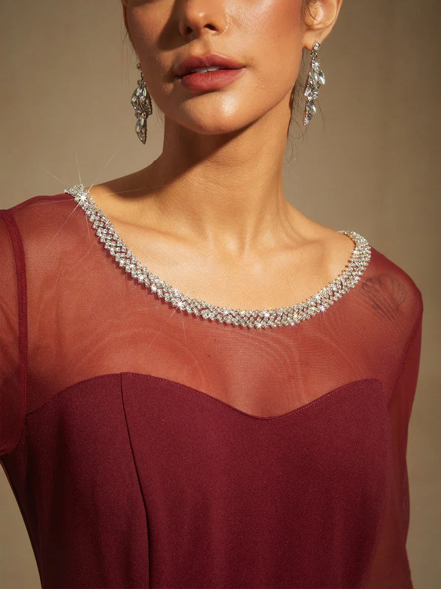 Robe midi ajustée avec drapé