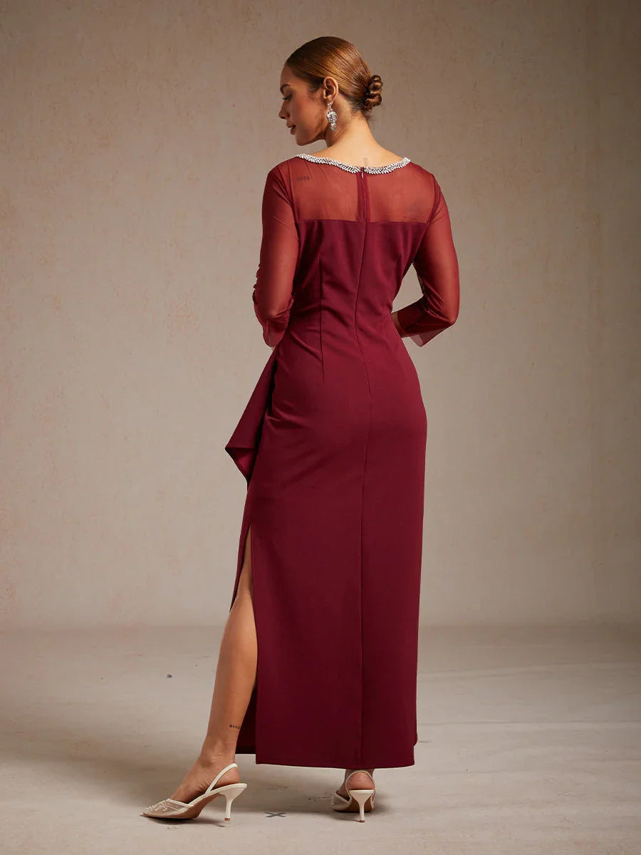Robe midi ajustée avec drapé