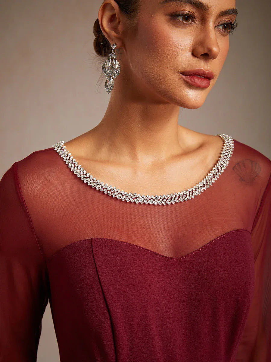 Robe midi ajustée avec drapé