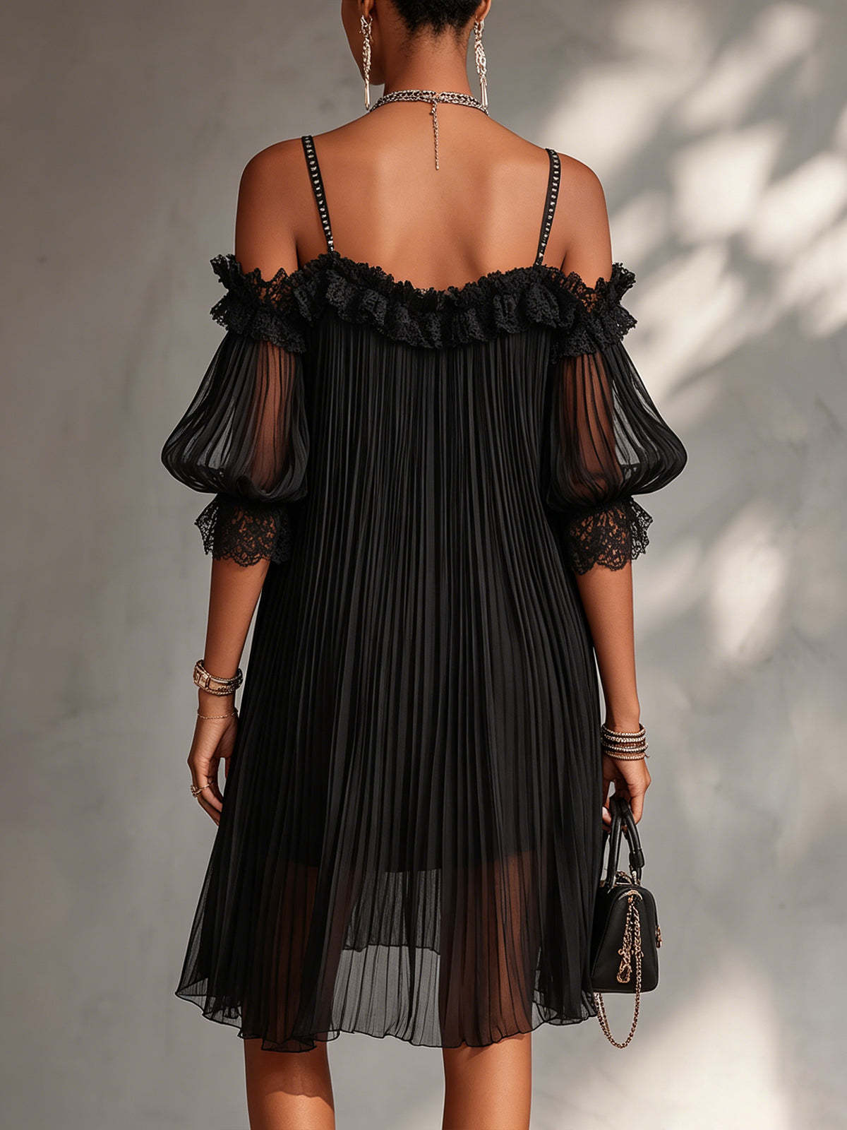 Aurora | Robe longue en mousseline à col en V