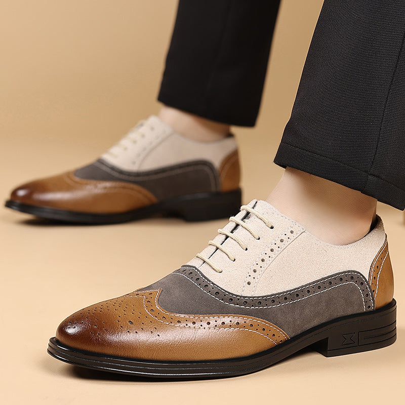 Chaussures Brogue Whitmore en Cuir et Daim