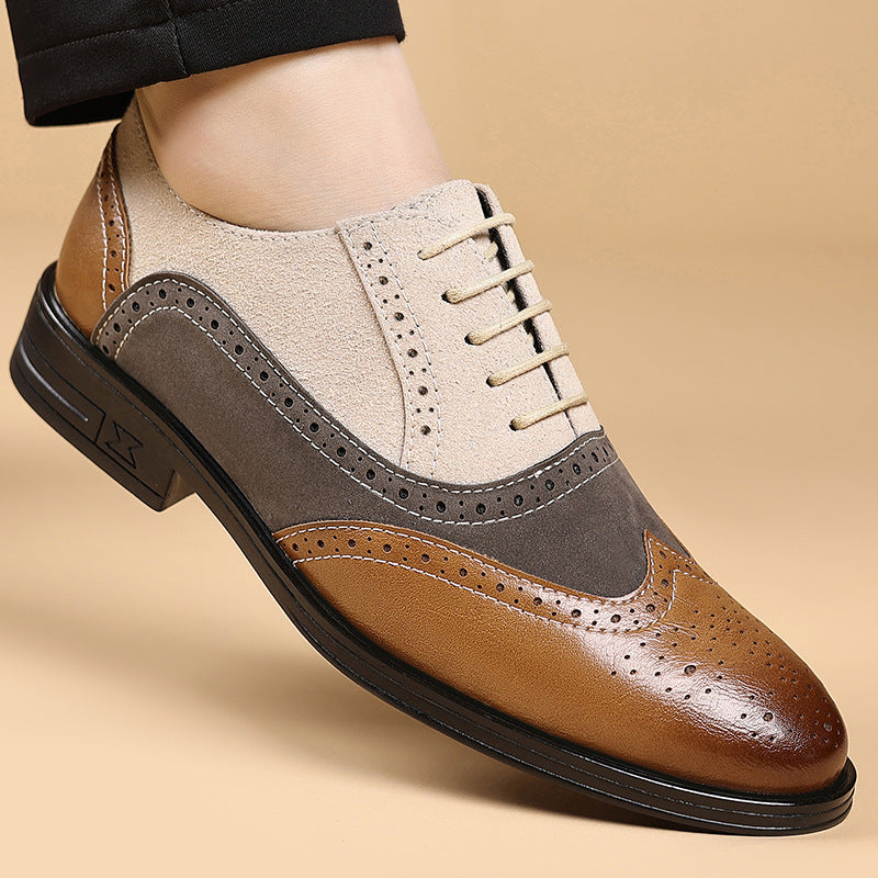 Chaussures Brogue Whitmore en Cuir et Daim
