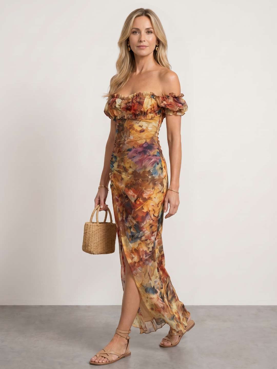 Robe bohème à imprimé floral