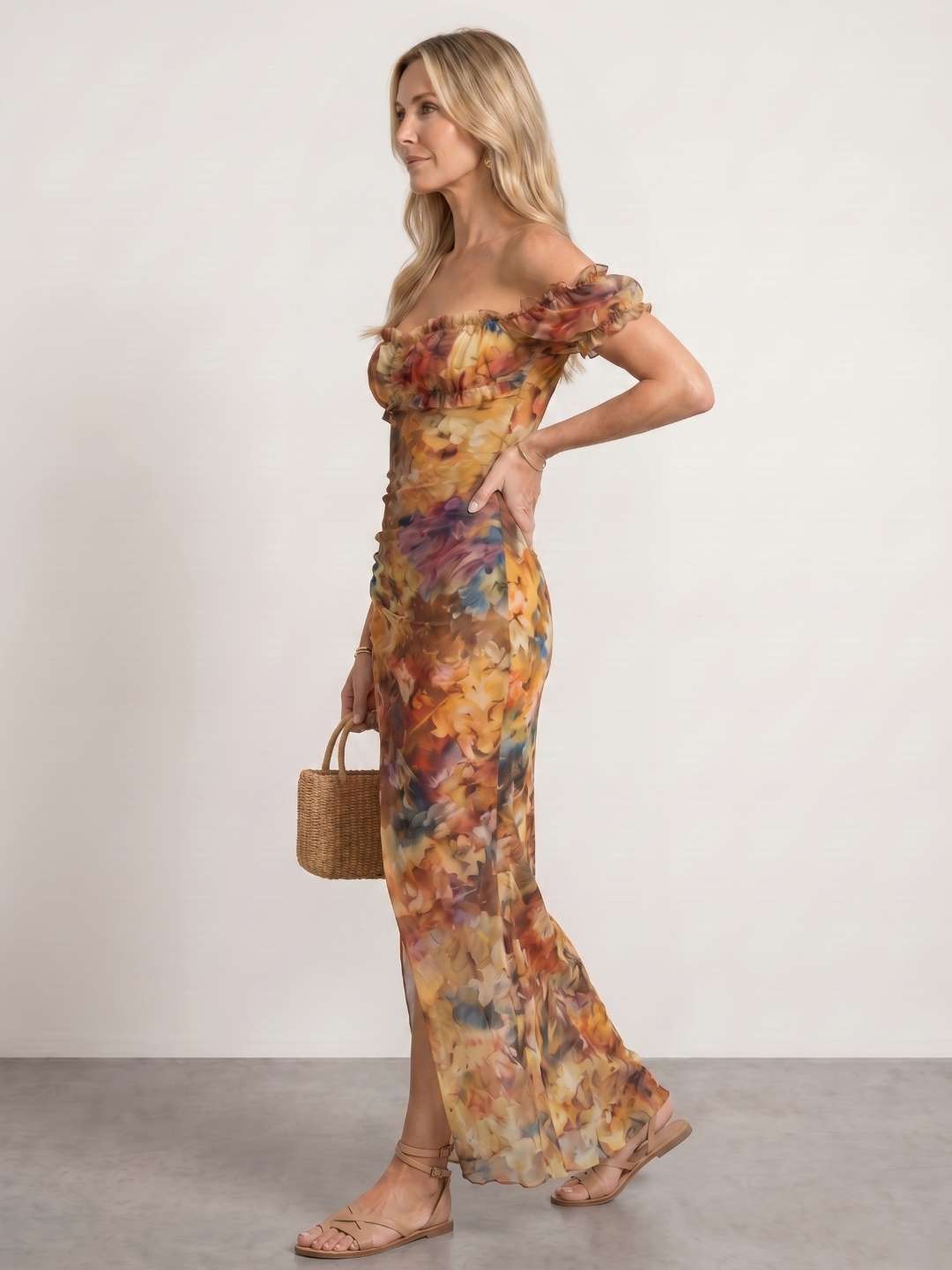 Robe bohème à imprimé floral