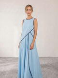 Robe longue fluide avec détail structuré
