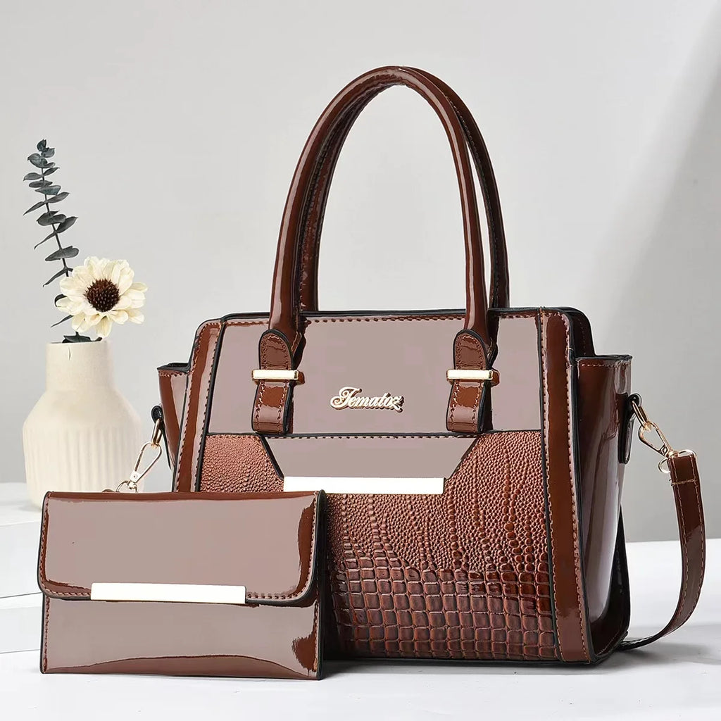 Ensemble sac et portefeuille en cuir - Cror