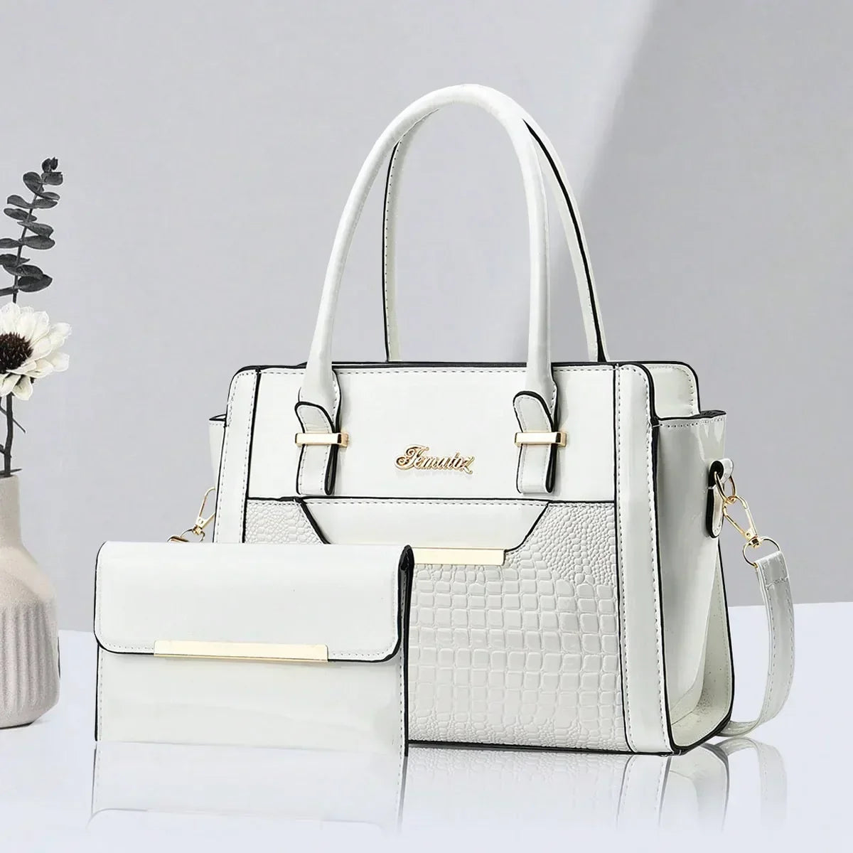 Ensemble sac et portefeuille en cuir - Cror