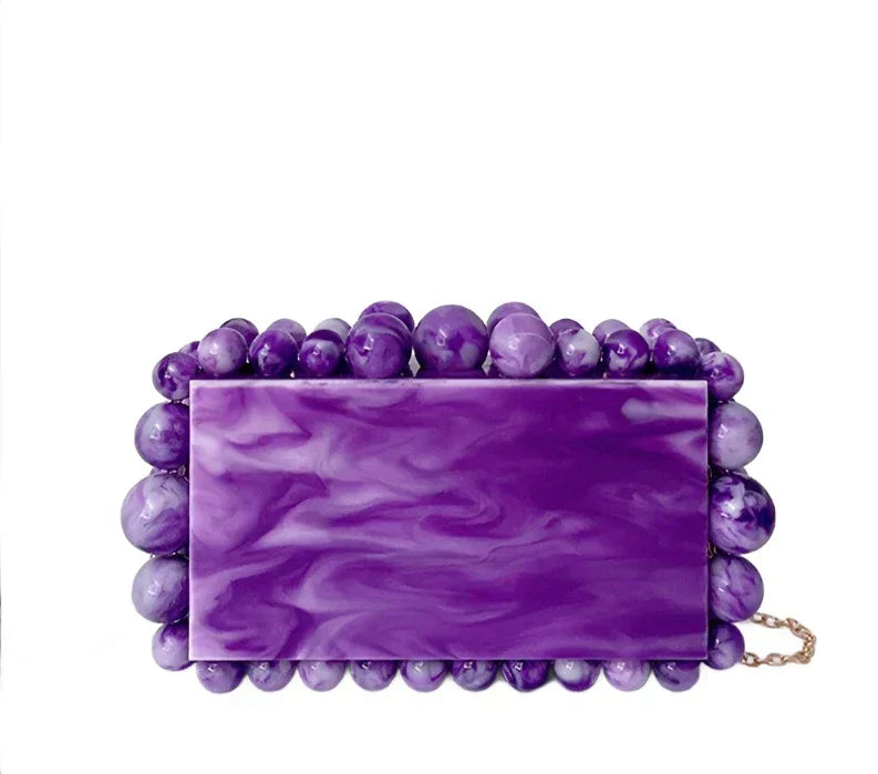 Pochette en acrylique marbré