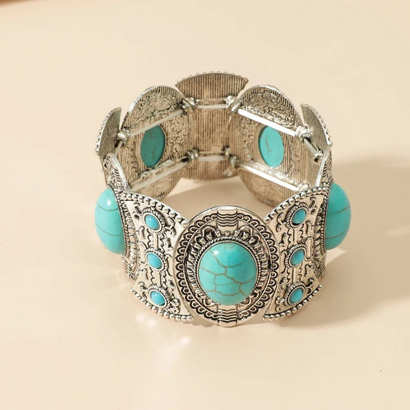 Arianna | Bracelet bohème vintage aux détails turquoise