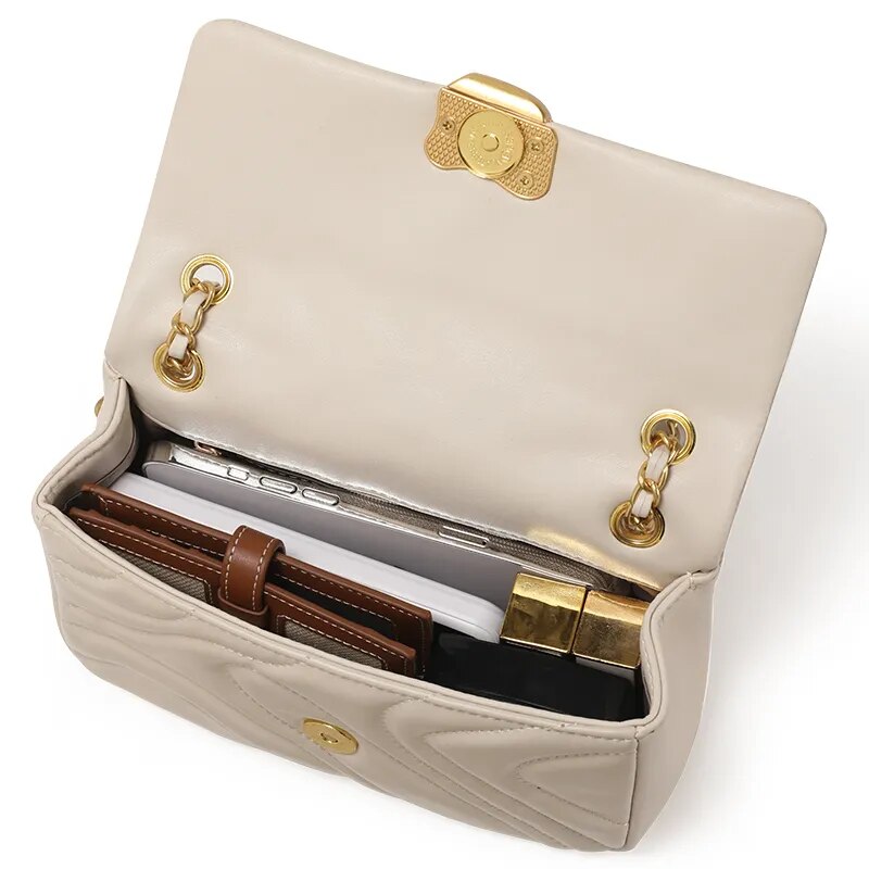 Sac bandoulière moyen en cuir Emma