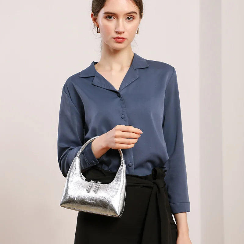 Sac baguette en cuir Aurora