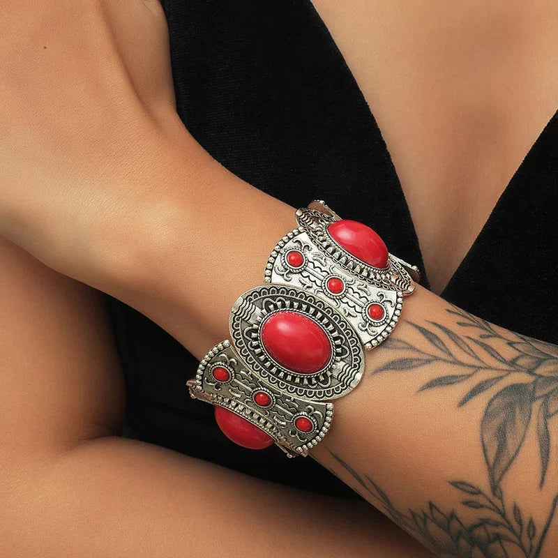 Arianna | Bracelet bohème vintage aux détails turquoise