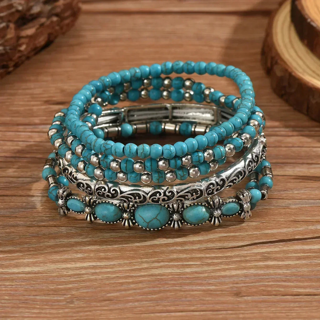 Diane | Ensemble de bracelets turquoise