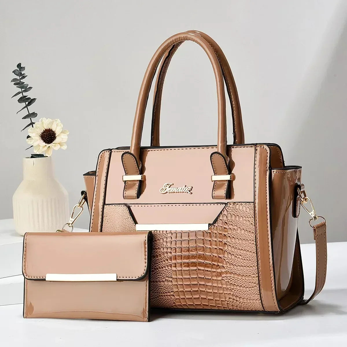 Ensemble sac et portefeuille en cuir - Cror