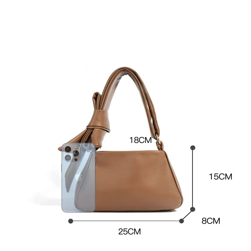 Sac bandoulière en cuir avec nœud Hilda