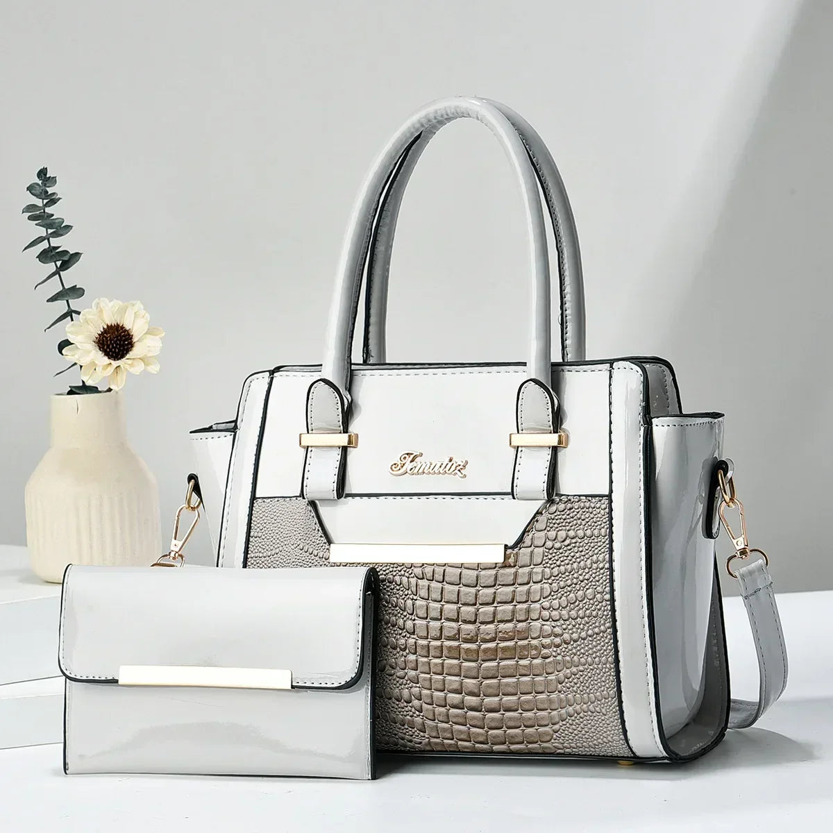 Ensemble sac et portefeuille en cuir - Cror