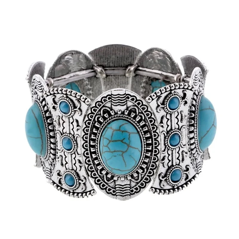 Arianna | Bracelet bohème vintage aux détails turquoise