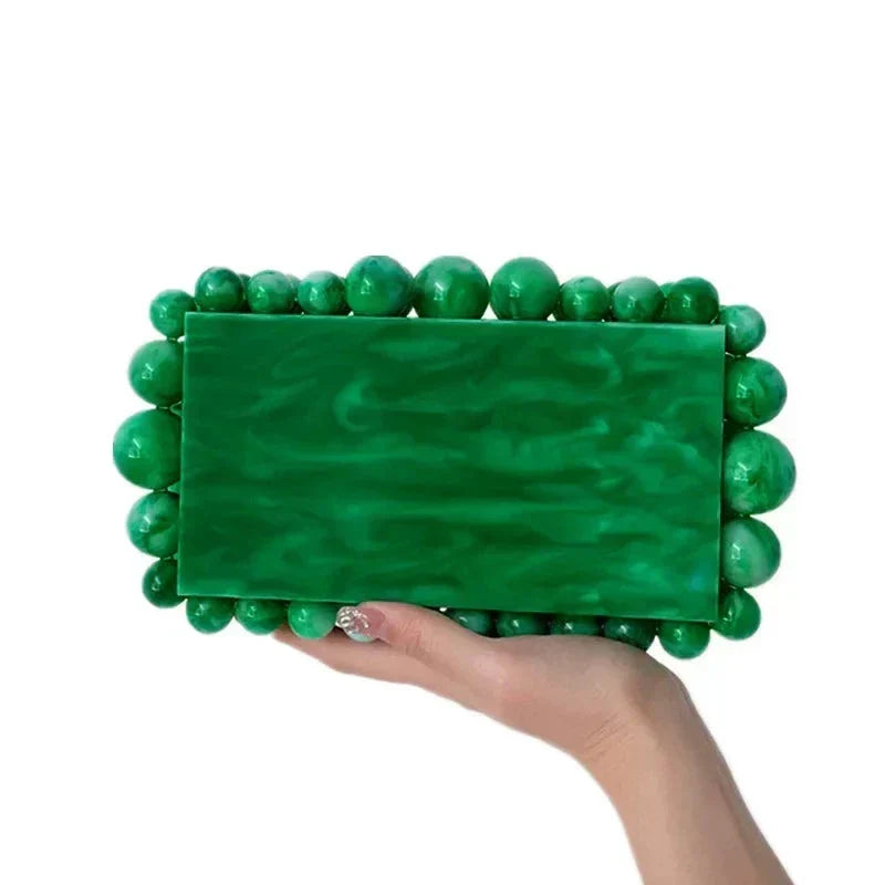 Pochette en acrylique marbré