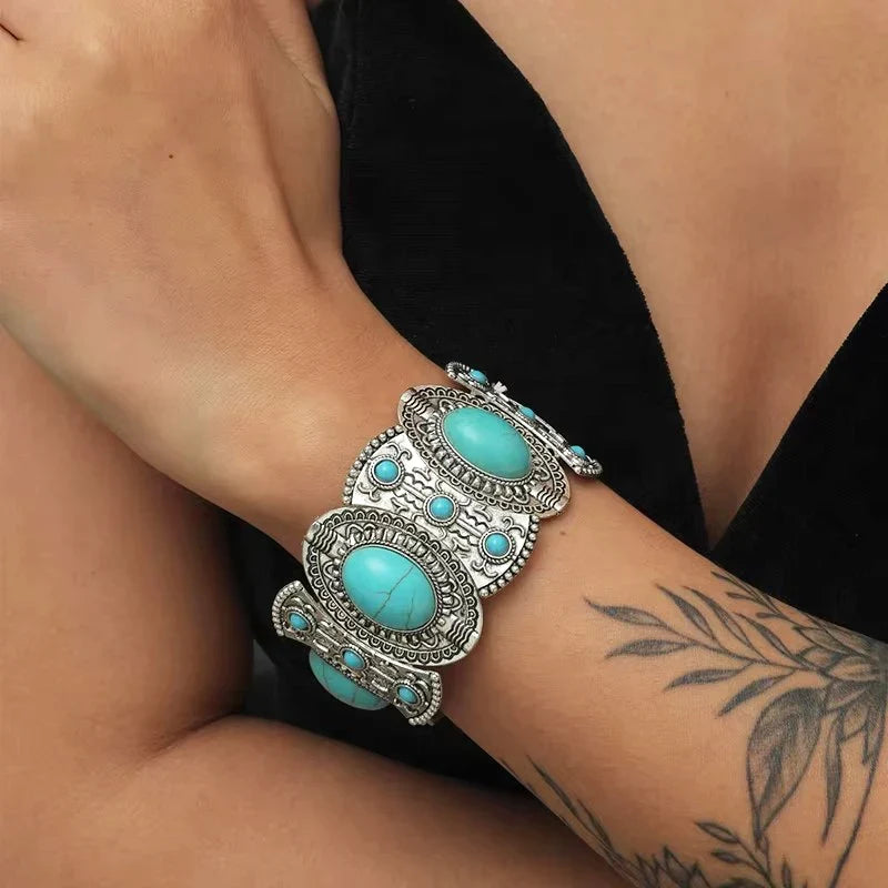 Arianna | Bracelet bohème vintage aux détails turquoise
