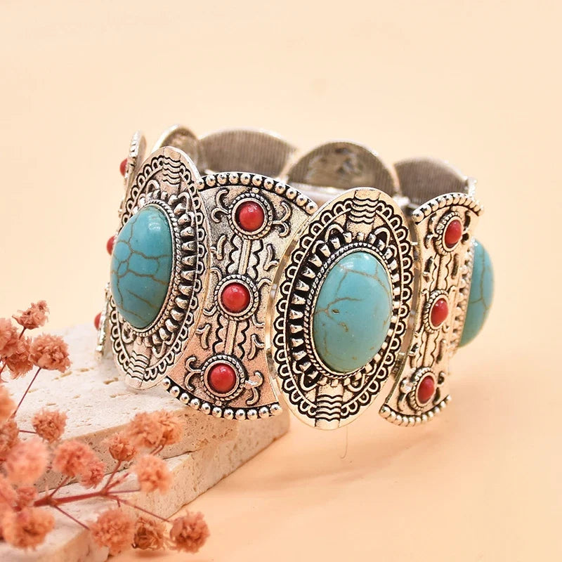 Arianna | Boho-Vintage-Armband mit Türkis-Details