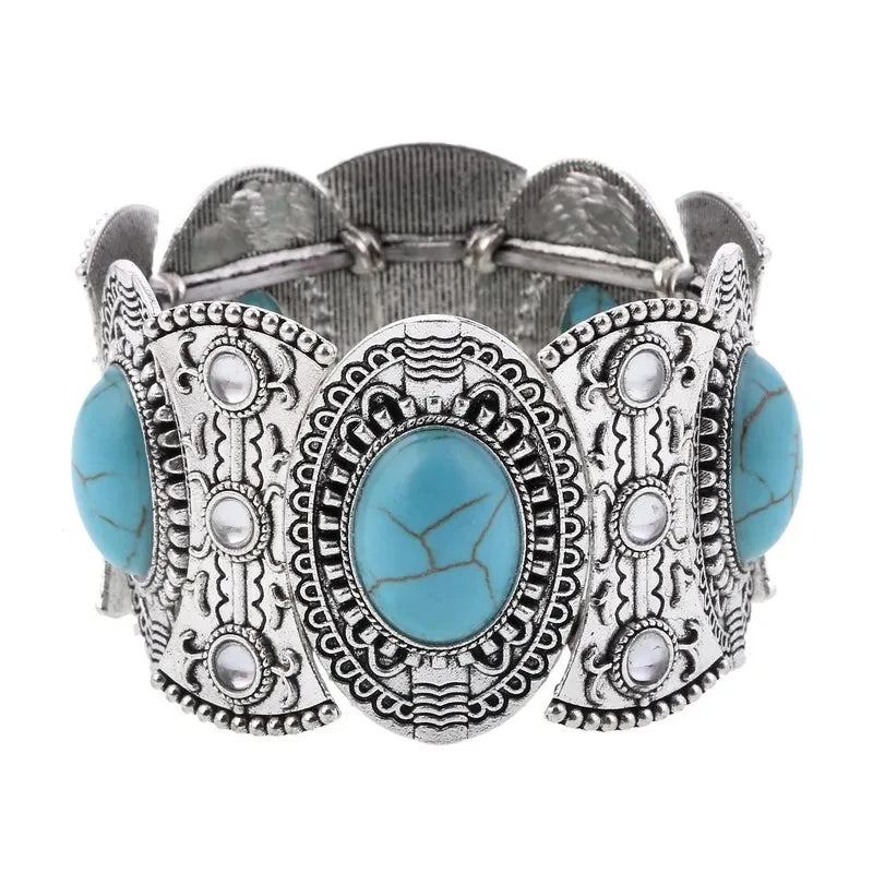 Arianna | Bracelet bohème vintage aux détails turquoise