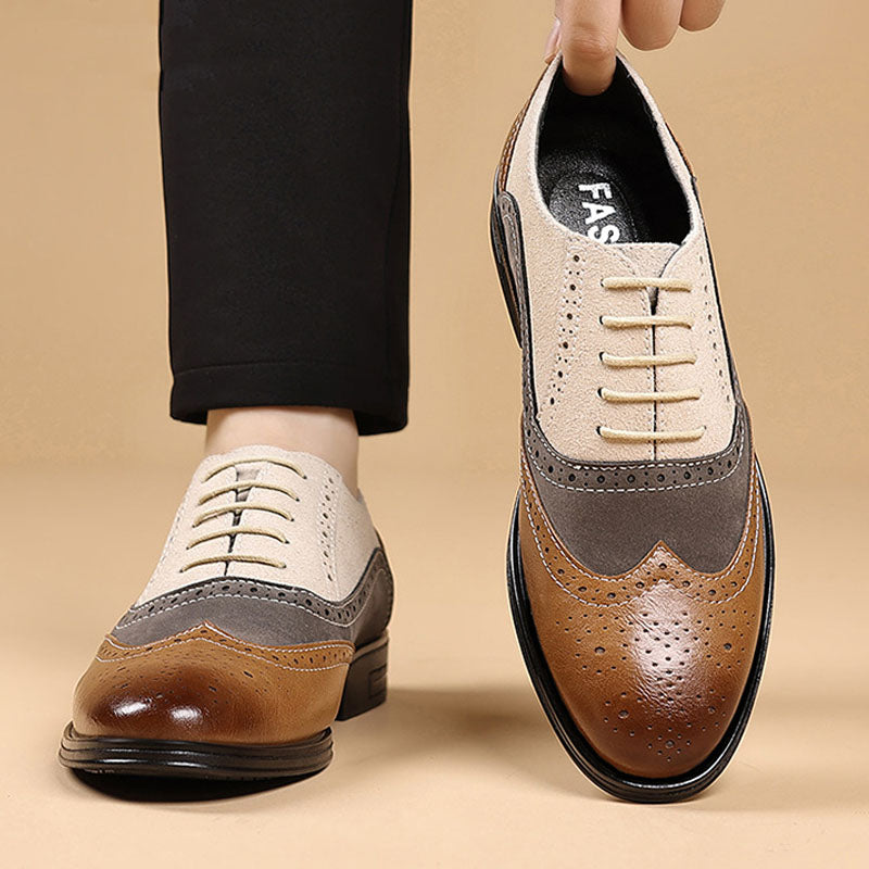 Chaussures Brogue Whitmore en Cuir et Daim