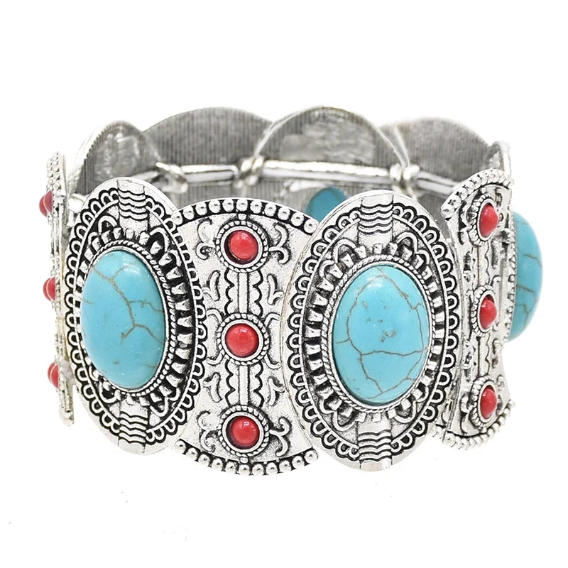 Arianna | Bracelet bohème vintage aux détails turquoise