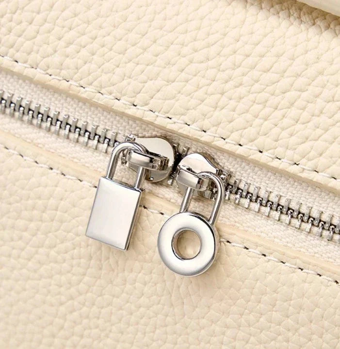 Petit sac cabas rose en cuir véritable