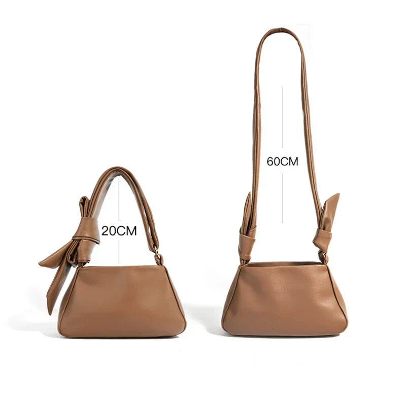 Sac bandoulière en cuir avec nœud Hilda