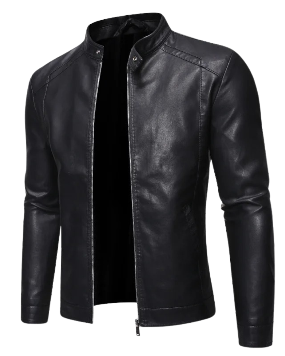 Gabriele | Veste en cuir à col haut