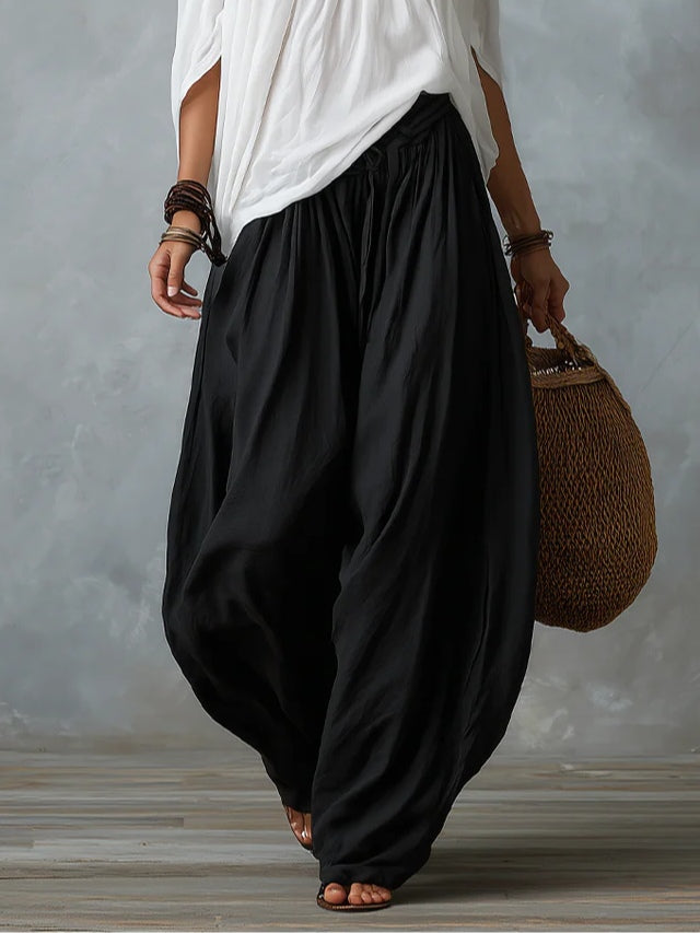 Ensemble Blanc Top Épaules Dénudées & Pantalon Large